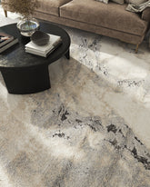 Asterlane Marble Ivory Cream & Dark Brown Color Rug - Asterlane